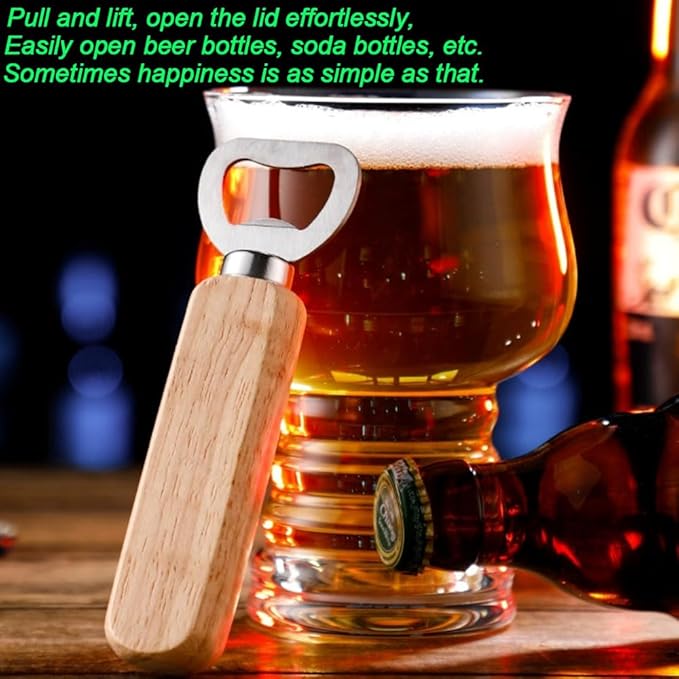 Wood Wine Bottle Opener, Beer Bottle Openers, Cider, Soft Drinks Bottle Opener for Home, Bar, Restaurant，Wedding Favors ，Wood Handle Handheld (set of 35) - Image 6
