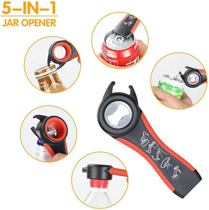 Otstar Latest Jar Opener for Seniors with Arthritis, Weak Hands, Multi-function Bottle Opener with Non Slip Rubber Jar Opener Gripper Pad and Corkscrew Wine Opener - Image 6