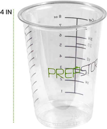 Disposable Measuring Cups for Resin - Pack of 20 8oz Clear Plastic Measuring Cup for Epoxy Resin, Stain, Paint Mixing - Half Pint Reusable Multipurpose Mixing Cups for Cooking and Baking - Image 3