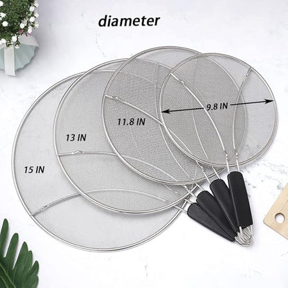 Large Splatter Screen for Frying Pan, 15 Inch Stainless Steel Grease Splatter Guard, Mesh Frying Screen Keeps Kitchen Clean and Protects Skin From Burns - Image 7