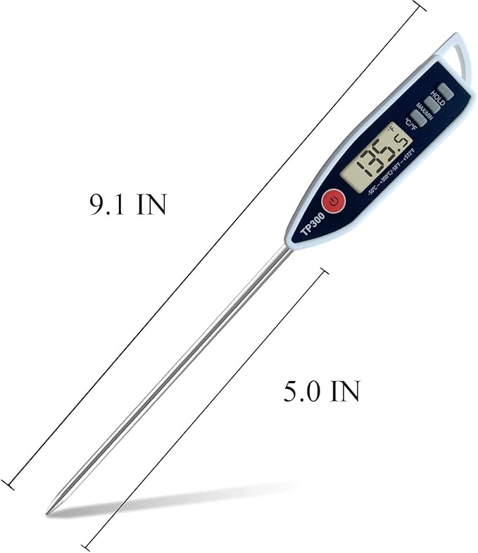 Digital Meat Food Thermometer for Candy Candle Milk BBQCooking Kitchen BBQ, Probe Instant Read Thermometer for Pork Deep Fry Roast Baking Temperature - Image 2