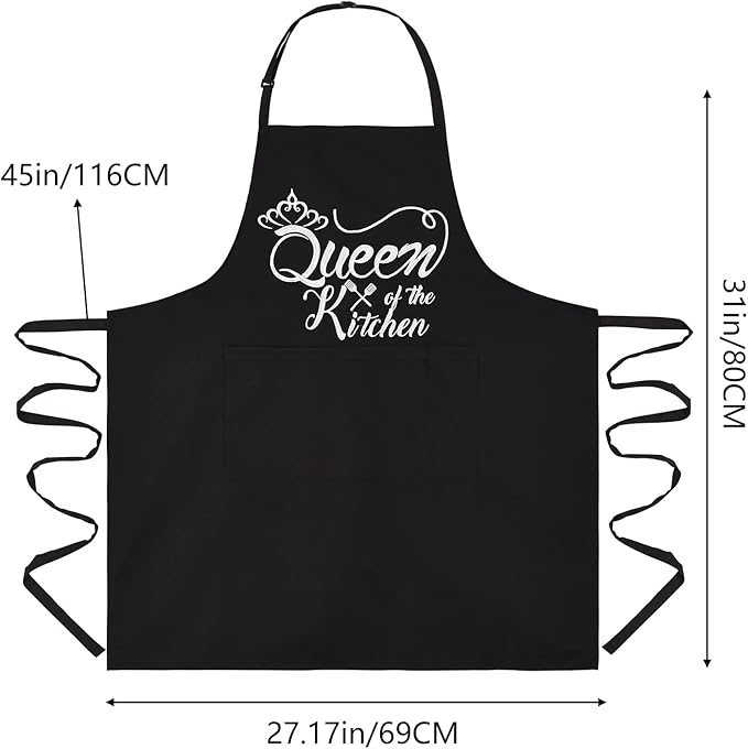 Funny Aprons for Women with Pockets, Kitchen Cooking Grilling Bbq Cute Chef Apron, Mothers Day Birthday Gifts for Women - Image 6