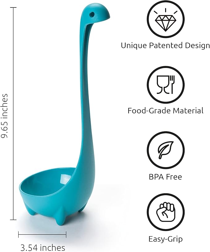 OTOTO The Original Nessie Ladle - Soup Ladle, Cute Gifts, Funny Kitchen Gadgets, Loch Ness design, Cooking Gifts for Mom - Cute and Practical Kitchen Utensils - Unique Gifts for Women - Image 2