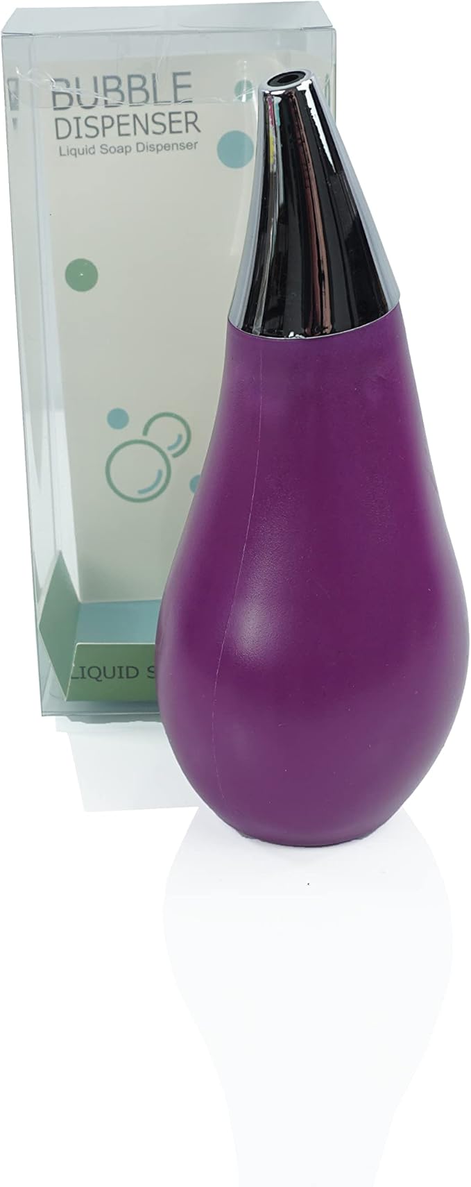 Kitchen Bathroom Counter top Squeezable Soap Dispensers Tear Drop Shape Bottle (Purple, ~7oz) - Image 5