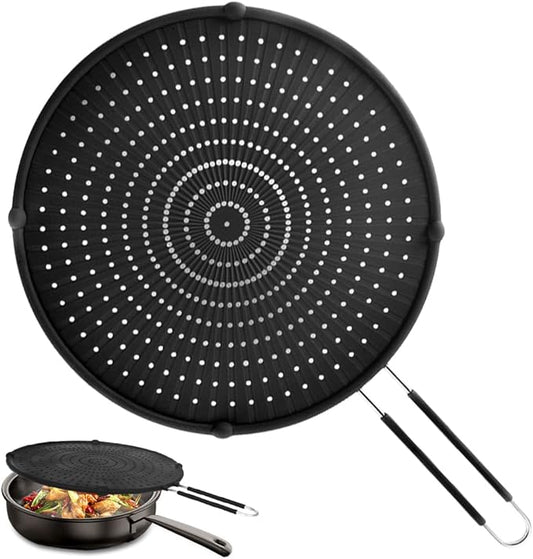 Splatter Screen for Frying Pan, Grease Splatter Guard, Heat-Resistant Splatter Guards for Frying, Silicone Splatter Guard for Everyday Cooking, Dishwasher Safe （16in×12in×0.5in） by Apidgrowth