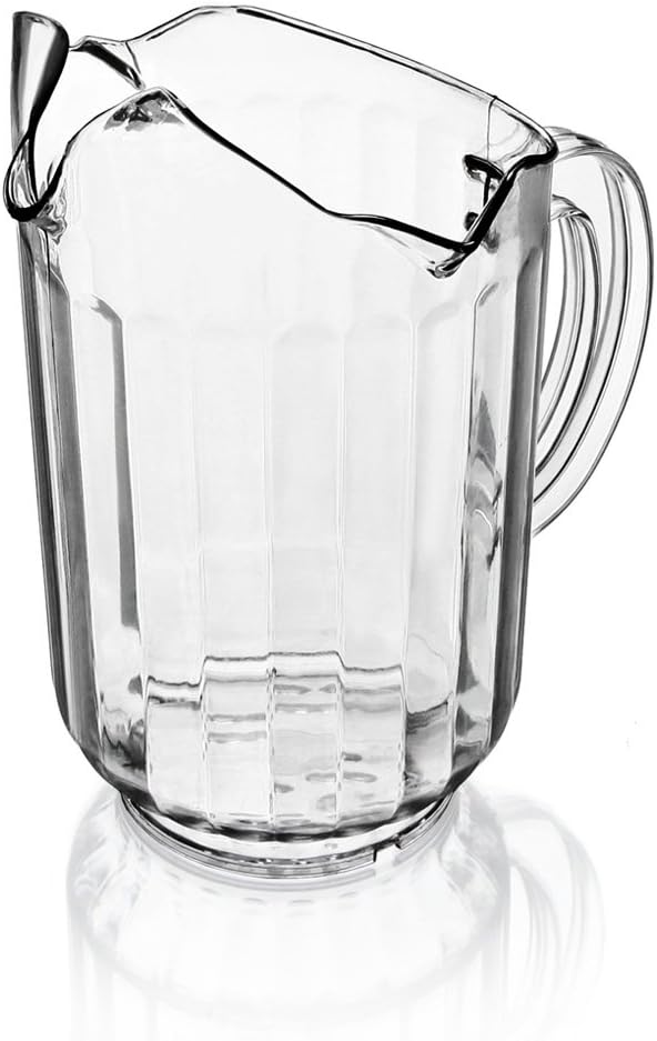 New Star Foodservice Plastic Restaurant-Grade Water Pitcher with 3 Spouts, 60-Ounce, Clear - Image 2
