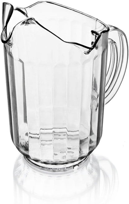 New Star Foodservice Plastic Restaurant-Grade Water Pitcher with 3 Spouts, 60-Ounce, Clear - Image 2