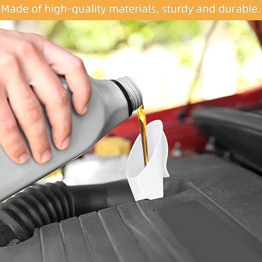 2 Pcs Fuel Funnels for Automotive,Capless Fuel Funnel Compatible with Ford F150 Lincoln,Replacement for OEM#8U5A-17B068-EB 1782177 1833948 2050651 Original Gas Tank Funnel(White)