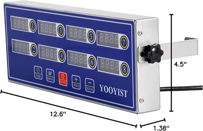 Professional Commercial 8 Channel Multiple Kitchen Timers Digital Calculagraph Programmable Loud for Restaurant Food Fryer Baking Cooking Stainless Steel Heavy Duty. - Image 7