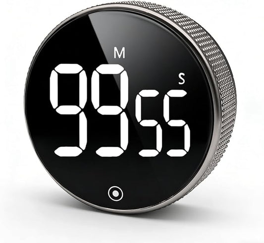 Sportsvoutdoors Rotating Digital Kitchen Timer, Large Display Screen Timer with Count-Up & Countdown, Magnetic Cooking Timer for Home, Classroom, Kitchen, Office, Gym