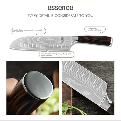 FULLHI Knife Set, 14pcs Japanese Knives Set, Premium German Stainless Steel chef Knife Set