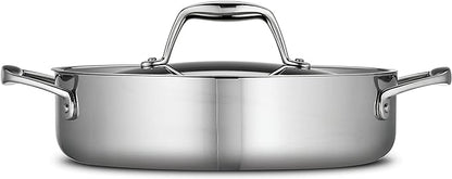 Tramontina Signature Tri-Ply Clad Stainless Steel 3-Quart Braiser Pan with Lid, Induction-Ready, Dishwasher-Safe, NSF-Certified, Made in Brazil - Image 2