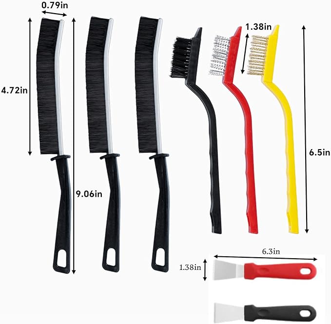 Crevice Cleaning Brush Set, Multifunctional Hard Bristle Brushes, Bathroom, Toilet, Kitchen Sink Dead Corner, Window Gap, Floor Brush, Sink, Cup (8pcs)