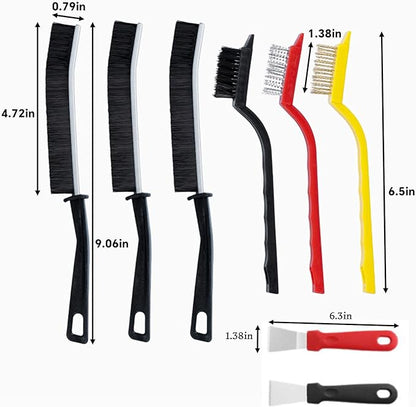 Crevice Cleaning Brush Set, Multifunctional Hard Bristle Brushes, Bathroom, Toilet, Kitchen Sink Dead Corner, Window Gap, Floor Brush, Sink, Cup (8pcs)