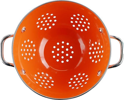 Calypso Basics by Reston Lloyd Powder Coated Enameled Colander, 3 Quart, Orange