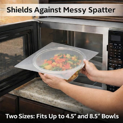 HIC Kitchen Splatter Guards for Microwave, BPA Free, Set of 4 - Image 2