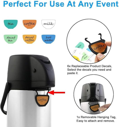 TOMAKEIT Airpot Coffee Dispenser Thermal with Pump,3L/102 Oz Insulated Stainless Steel Large Airpot Coffee Carafe Lever Action for Hot/Cold Water,Thermal Carafe for Hot Cocoa for Parties - Image 5