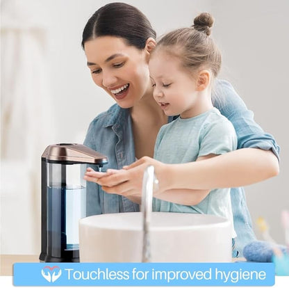 Secura 17oz Automatic Liquid Soap Dispenser, Touchless Battery Operated Hand Soap Dispenser with Adjustable Soap Dispensing Volume Control Dial, Personal Care Dispenser (Antique Copper) - Image 4