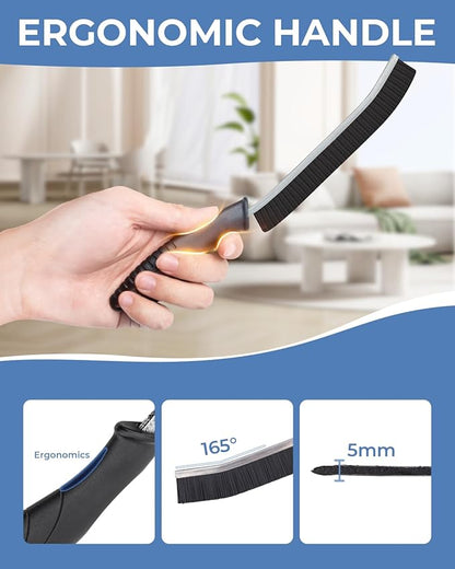 CLEANGOR Crevice Cleaning Brushes, Cleaner Scrub Brush Tool for Hard to Reach Tight Space, Home Essentials, Cleaning Supplies for Shower, Bathroom, Kitchen, Toilet, Window