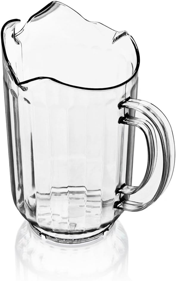 New Star Foodservice Plastic Restaurant-Grade Water Pitcher with 3 Spouts, 60-Ounce, Clear - Image 3