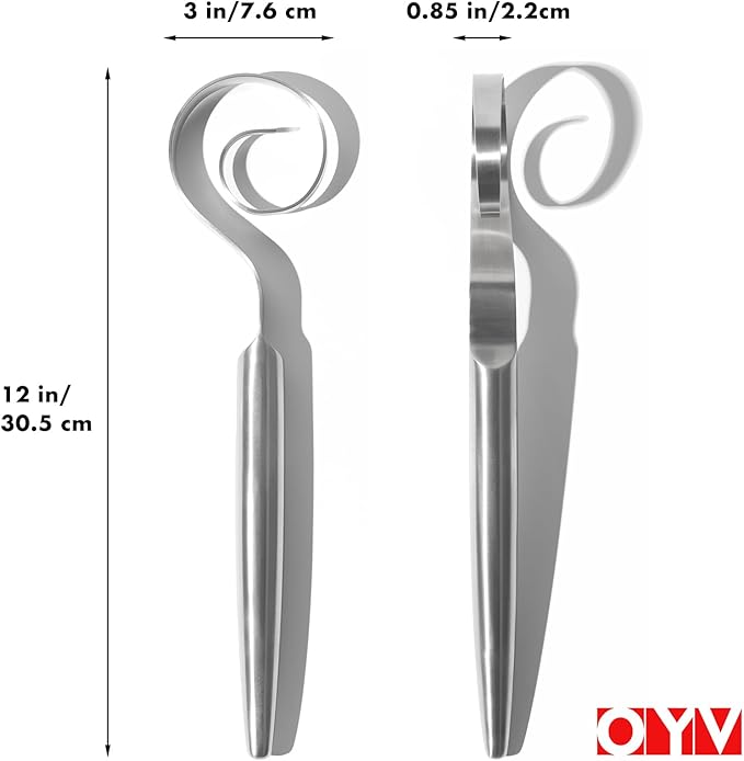 OYV 12" Seamless Dough Whisk, 18/10 Stainless Steel Bread Whisk, Danish Whisk for Sourdough, Pizza, Cookies, Pancake & Waffle, Easy to Clean Sour Dough Tools - Image 8