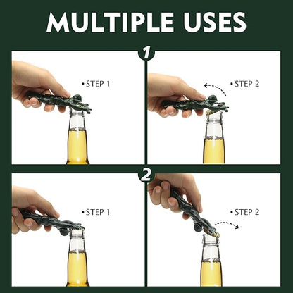 Green Army Beer Bottle Opener for Men, Unique 3D Soldier Design Ideal for Memorial Day, Father's Day Birthday Anniversaries Christmas Gift for Veterans Husband Grandpa Boyfriend