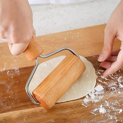 Watris Veiyi Small Rolling Pin, Wooden Dough Roller, Non-Stick Pizza Roller, Dough Baker Roller Set for Home Kitchen Baking Cooking(9.5cm/3.74in) - Image 7