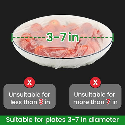 Nanaborn Fresh Keeping Bags 200pcs with Elastic Disposable Shrinkable Food Storage Covers for Kitchen Bowl/Plates - Image 6