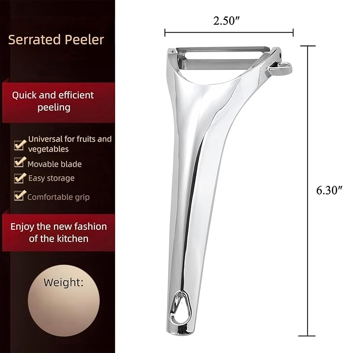 Vegetable Peeler Fruit Apple Potatoes Carrot Veggie Stainless Steel Peelers with Ergonomic Handle & Swivel Y-Shaped Blade Good Sturdy Kitchen Tool,Dishwasher Safe - Image 9
