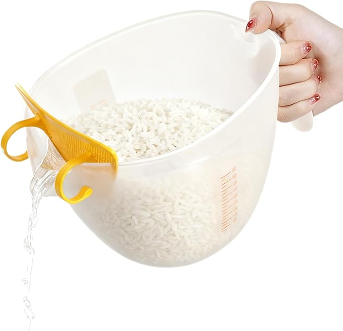 Rice Strainer,Vegetable Washer,Rice Washer,Clear Scale and Self-contained Filter