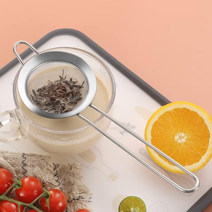 304 Stainless Steel 3.15 inch Fine Mesh Strainers for Kitchen, Colander-Skimmer with Handle, Sieve Sifters for Food, Tea, Rice, Oil, Noodles, Fruits, Vegetable 3inch - Image 4