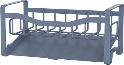 Maifan Stainless Steel Kitchen Sink Caddy Organizer with Auto Drain Tray, Sponge Holder for Countertop Storage Grey Blue - Image 7