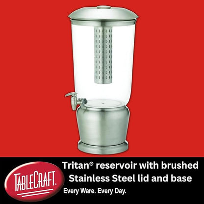 TableCraft 85 Large 5 Gallon Drink Dispenser with Fruit Infuser & Stand, BPA-Free Tritan & Stainless Steel, Ideal for Catering, Buffet, Home Use, Cold Beverage Dispenser - Image 6