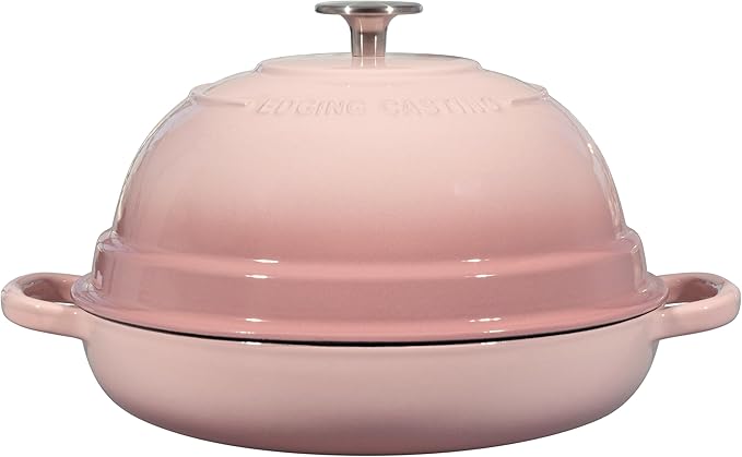 EDGING CASTING Enameled Cast Iron Dutch Oven Pot with Lid, Round Bread Oven for Homemade Sourdough Bread Baking, 6 Quart, Pink - Image 6