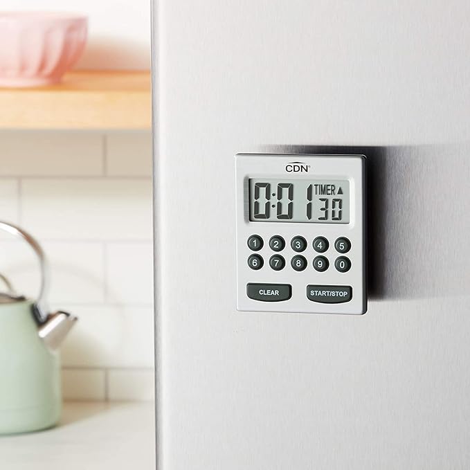 CDN Direct Entry 2- Alarm Digital Kitchen Timer | Counts Up & Down, 10 Hours by Hours, Minutes & Seconds, Big Digit, Loud & Long Audio/Vibrate Alarm, Stand, Hang, Magnet Mounting - TM30 - Image 8