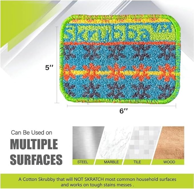 Wet-it! Skrubba 12-Pack Reusable Dish Scrubbers – Non-Scratch Scouring Pads for Kitchen & Household – Eco-Friendly, Dishwasher Safe Scrub Sponges for Dishes, Pots & Pans (Vogue) - Image 2
