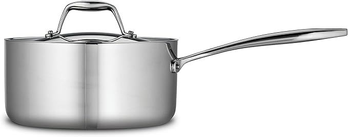 Tramontina Signature Tri-Ply Clad Stainless Steel 3-Quart Sauce Pan with Lid, Induction-Ready, Dishwasher-Safe, NSF-Certified, Made in Brazil - Image 2