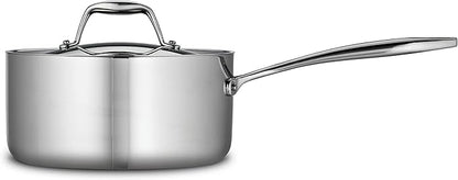 Tramontina Signature Tri-Ply Clad Stainless Steel 3-Quart Sauce Pan with Lid, Induction-Ready, Dishwasher-Safe, NSF-Certified, Made in Brazil - Image 2
