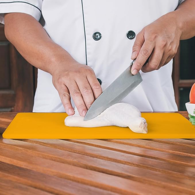 Dexas 4-Pack NSF Certified Polysafe Cutting Boards with Handle, 11 x 14.5 Inches, Reversible Kitchen Cutting Board, Assorted Colors