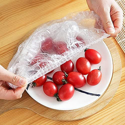 200 Pcs Fresh Keeping Bags, Reusable Elastic Food Storage Covers, Stretch Plastic Wrap Bowl Covers Preservation Bags, Elastic Storage Cover for Fruit Preservation and Food Storage - Image 3