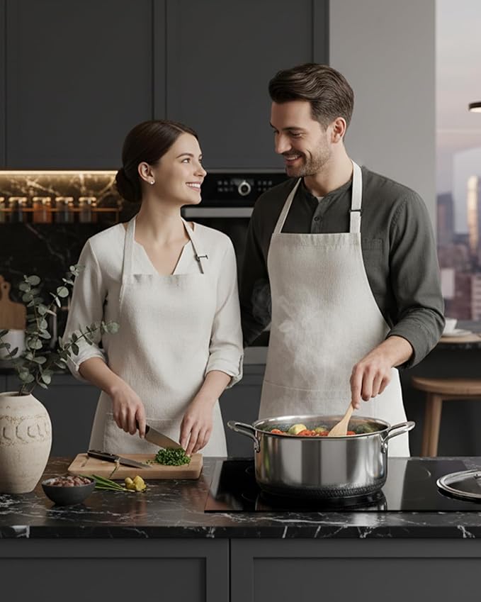 USELUCK Nonstick 5-QT Stock Pot with Glass Lid,Stay-Cool Handle,Oven-Safe,Dishwasher-safe,Compatible with All Cooktops. - Image 8