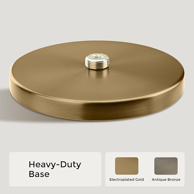 Warm Gold Paper Towel Holder Countertop, Freestanding Paper Towel Stand with Weighted Non-Slip Base, Easy Assembly, Unique Decorative End Cap for Kitchen and Bathroom - Image 4