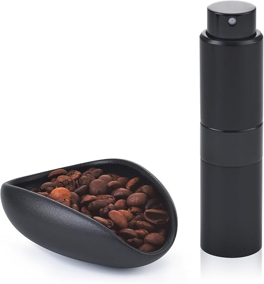 Lulupack Coffee Bean Dosing Cup with 20ML Spray Bottle, Coffee Measuring Cups & Espresso Bean Spritzer Kit