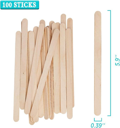 XUXU 100pcs 8oz Graduated Clear Plastic Measuring Cups with 100pcs Wooden Stirring Sticks for Mixing Paint, Pigments, Epoxy Resins, Resins - Image 3