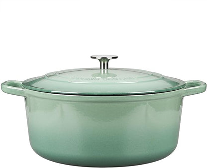 EDGING CASTING Enameled Dutch Ovens Cast Iron Dutch Oven Pot with Lid for Bread Baking, Cook, Dual Handle, 7 Quart, Sage Green - Image 7