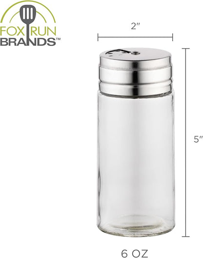Fox Run 5167 Glass Spice Jar with Stainless Steel Shaker Lid, 6 Ounce, Clear Container for Seasonings, 1 Count (Pack of 1) - Image 5