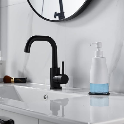 Gaussra White Soap Dispenser with Coaster and Stickers, Stainless Steel and Glass Bottle Hand Pump Dispenser, Refillable Liquid Hand Soap Dispenser for Bathroom & Kitchen (11OZ / 320ML) - Image 7