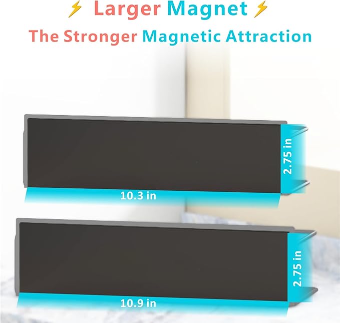 Magnetic Spice Rack For Refrigerator, Space Saving Magnetic Shelf For Fridge Grey 2 Pack With Magnetic Paper Towel Holder - Image 6