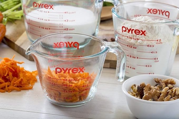 Pyrex Essentials (2-Pack) Glass Measuring Cups Set, (1 & 2 Cup) Measuring Cups For Prepping, Baking and Cooking, Preheated Oven, Dishwasher, Freezer, and Microwave Safe - Image 2