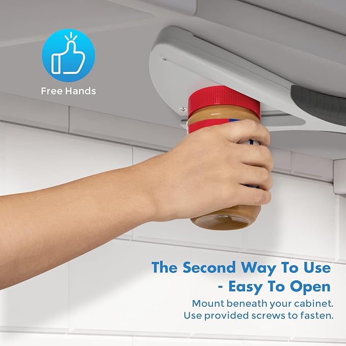 Jar Opener|Effortless Jar Opener for Weak Hands & Seniors With Arthritis Jar Lid Opener for Arthritic Hands- Opens Any Size Jar Gift for Seniors & Weak Hands - Image 3
